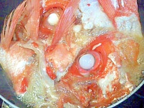 金目鯛のアラのアメ炊き